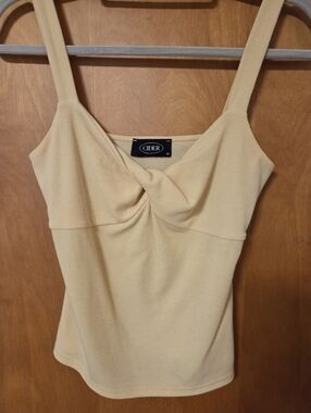 Cider Twist-Front Ribbed Tank